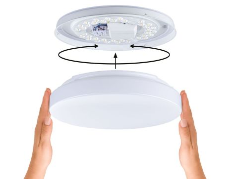 Plafoniera Luiana LED 16,5W okrągła 280mm 1750lm Power DIP 13/18W White Select 3000/4000/5700K IP44 230V biały / tworzywo sztuczne - 9