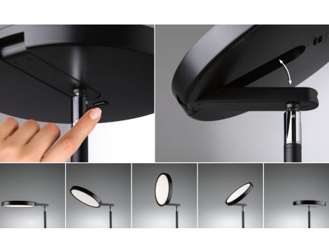 Lampa podłogowa Caneta LED DIM 24W 1300lm 1750mm 2700 - 6500K 230V + pilot czarny / metal / tworzywo sztuczne - 2