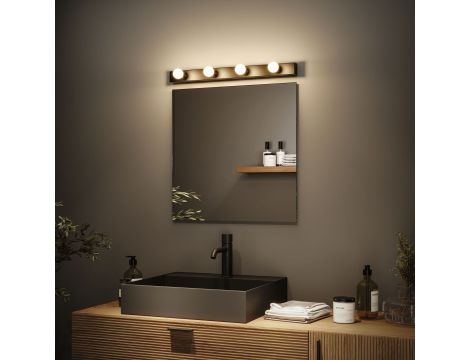 Oprawa ścienna REGULA II nad lustro E14 max. 4x40W DIM 230V IP 44 czarny / metal - 5