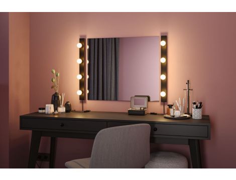 Oprawa ścienna REGULA II nad lustro z kablem E14 max. 4x40W DIM 230V IP 44 czarny / metal - 9