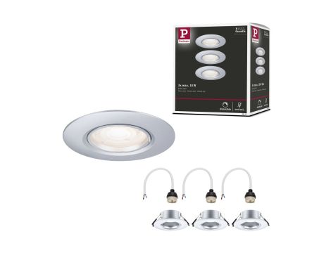 Zestaw opraw do wbudowania Starr GU10 max. 3x10W DIM 90mm IP23 230V chrom mat / tworzywo sztuczne - 9