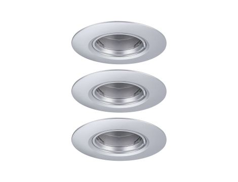 Zestaw opraw do wbudowania Starr GU10 max. 3x10W DIM 90mm IP23 230V chrom mat / tworzywo sztuczne