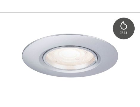 Zestaw opraw do wbudowania Starr GU10 max. 10x10W DIM 90mm IP23 230V chrom mat / tworzywo sztuczne - 6