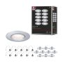 Zestaw opraw do wbudowania Starr GU10 max. 10x10W DIM 90mm IP23 230V chrom mat / tworzywo sztuczne - 9