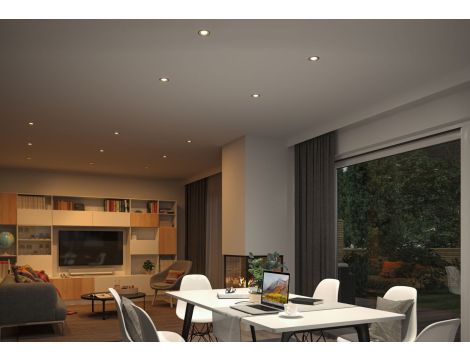 Zestaw wychylnych opraw wpuszczanych LED Nova Coin SH Zigbee RGBW  DIM okrągła 84mm 100° 3x6W 3x500lm 2200 - 6500 K IP23 230V Złoty matowy / aluminium - 5