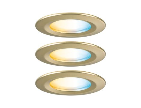 Zestaw wychylnych opraw wpuszczanych LED Nova Coin okrągłych 84mm 50° 3x2,8W 3x505lm 4000K klasa A 230V biały mat / aluminium - 8