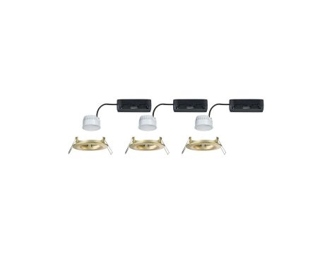 Zestaw wychylnych opraw wpuszczanych LED Nova Coin okrągłych 84mm 50° 3x2,8W 3x505lm 4000K klasa A 230V biały mat / aluminium - 2