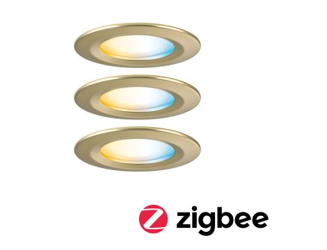 Zestaw wychylnych opraw wpuszczanych LED Nova Coin okrągłych 84mm 50° 3x2,8W 3x505lm 4000K klasa A 230V biały mat / aluminium