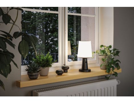 Lampka stołowa solarna ILANGA LED DIM USB-C 2.1W 125lm 2700K IP44 antracyt / tworzywo z recyklingu - 7