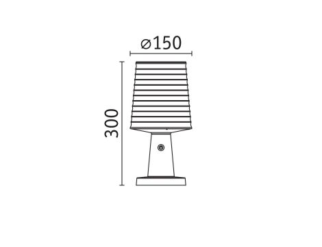 Lampka stołowa solarna ILANGA LED DIM USB-C 2.1W 125lm 2700K IP44 antracyt / tworzywo z recyklingu - 14