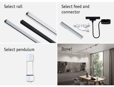 Oprawa zwieszana URail Aldan 8,5W GU10 DIM 4000K 230V biały RAL 9003 / metal - 9