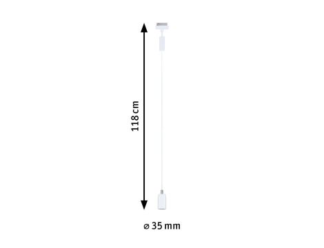 Oprawa zwieszana URail Runa max 1x10W GU10 DIM 230V biały RAL 9003 / metal - 9