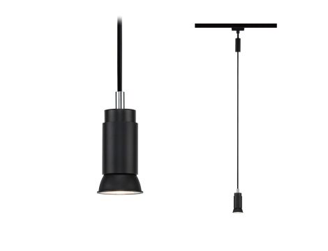 Oprawa zwieszana URail Runa max 1x10W GU10 DIM 230V czarny mat / metal