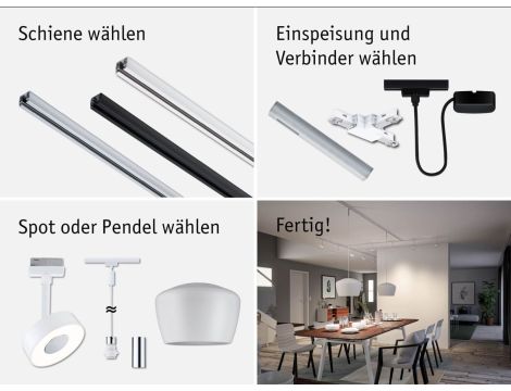 Zasilanie środkowe URail SH Zigbee max.100W 230V biały RAL 9003 / tworzywo sztuczne - 7