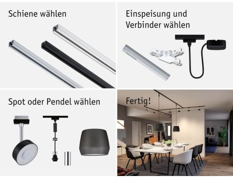 Zasilanie środkowe URail SH Zigbee max.100W 230V czarny / tworzywo sztuczne - 5