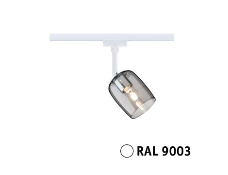 Spot Blossom URail max 1x10W G9 DIM 230V biały RAL 9003 / szkło przydymione