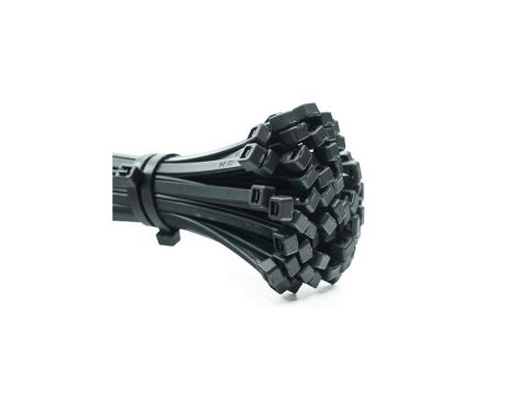 Opaska kablowa czarna OPK_7,6-300-UVC/25 /25szt./