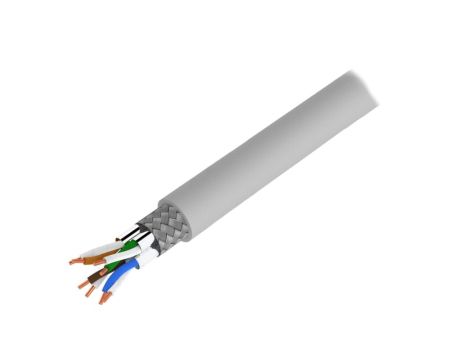 Przewód S/FTP Cat 7 Cu 26AWG LSZH 305m szary