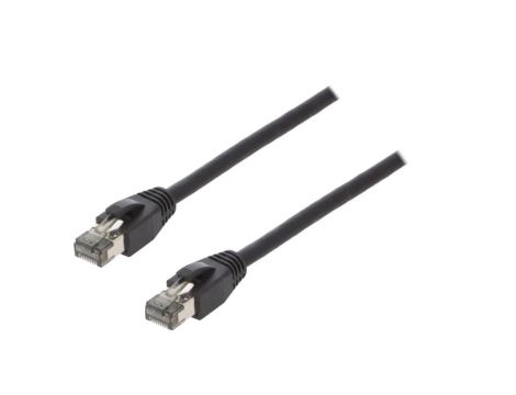 CQ8093S Patch cord S/FTP Cat 8.1 linka Cu LSZH czarny 10m 26AWG