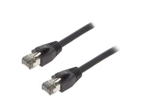 CQ8063S Patch cord S/FTP Cat 8.1 linka Cu LSZH czarny 3m 26AWG