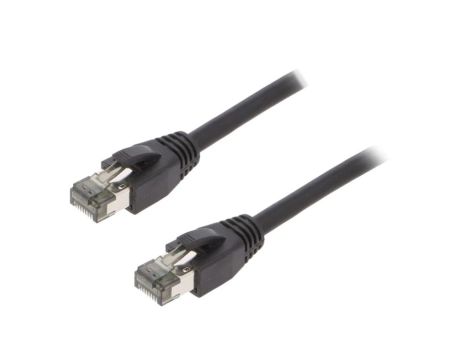 CQ8063S Patch cord S/FTP Cat 8.1 linka Cu LSZH czarny 3m 26AWG