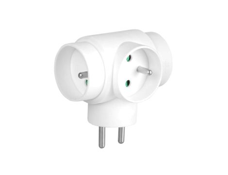 Rozgałęźnik sieciowy 3 gniazda z uziemieniem (T) i włącznikiem VA0276 VAYOX