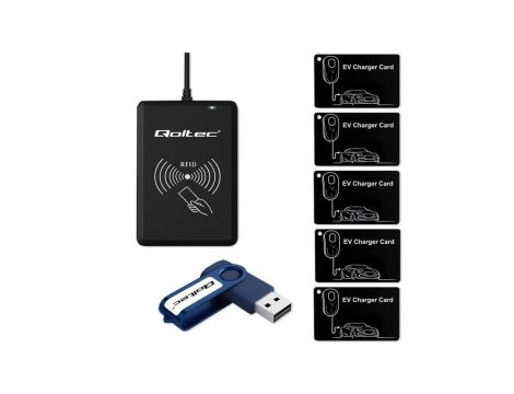 Qoltec System hotelowy EV programator kart EV + oprogramowanie + 5 kart EV