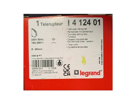 Przekaźnik bistabilny PB 441 230VAC 1NO cichy ze zwłoką czasową 412401