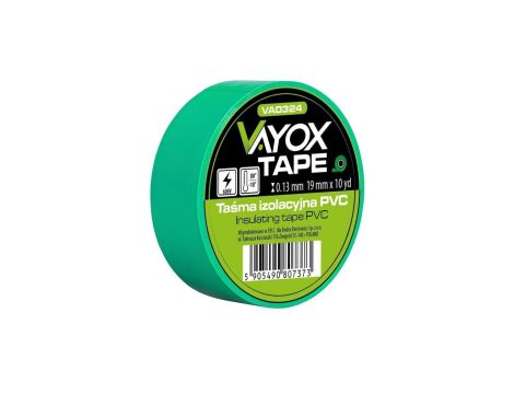 Taśma izolacyjna PVC 19mm x 10yd zielona VA0324 Vayox