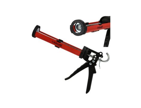 Wyciskacz pistolet do silikonu mas szpachlowych akrylu metalowy 230 Schmith