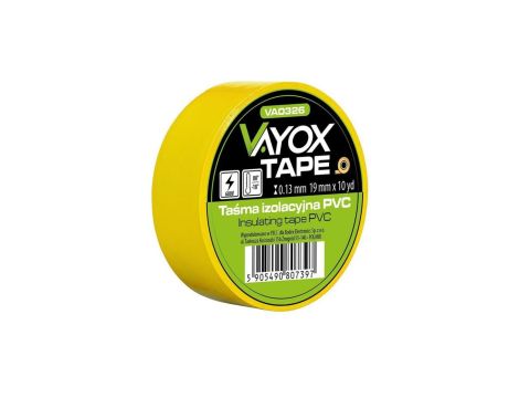 Taśma izolacyjna PVC 19mm x 10yd żółta VA0326 Vayox