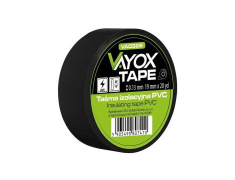 Taśma izolacyjna PVC 19mm x 20yd czarna VA0328 Vayox