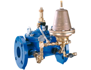 Zawór regulacyjny (utrzymuje stały poziom wody w zbiorniku) Typ C201 DN 125 Socla