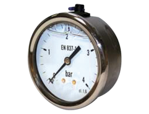 Manometr wskazówkowy gwintowany zewnętrzny z wypełnieniem glicerynowym Typ 312G 16 BAR 1/4