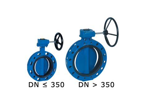 Przepustnica kołnierzowa SYLAX z przekładnią ślimakową dysk GGG40 epoksyd żeliwo sferoidalne EPDM BAR 16 DN 900 Socla