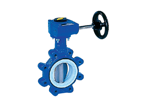 Przepustnica bezkołnierzowa TILIS z przekładnią ślimakową dysk AISI316 żeliwo sferoidalne EPR/PTFE BAR 6 DN 200 Socla