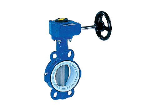 Przepustnica z otworami gwintowanymi TILIS z przekładnią ślimakową dysk AISI316 żeliwo sferoidalne EPR/PTFE BAR 6 DN 250 PN16 Socla