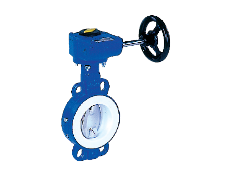 Przepustnica bezkołnierzowa LYCENE z przekładnią ślimakową dysk Duplex DN 125 Socla