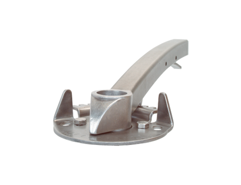 Dźwignia ręczna wykonana z żeliwa sferoidalnego epoksydowanego, 10-cio położeniowa w kolorze żółtym do instalacji gazowej DN 25-100 Socla