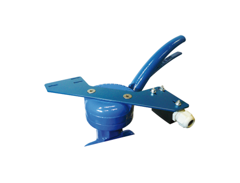 Dźwignia ręczna wykonana z żeliwa sferoidalnego epoksydowanego, 10-cio położeniowa w kolorze żółtym do instalacji gazowej DN 300 Socla