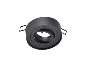 Oprawa Sufitowa Podtynkowa MR16 GAJA Tuba Spot Okrągła Ruchoma Czarna GOLDLUX