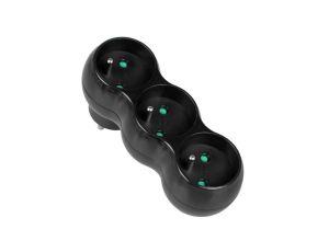 Rozgałęźnik sieciowy 3x 2P+0 3500W 230V czarny VA0132B VAYOX