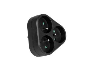 Rozgałęźnik sieciowy 3x 2P+0 3500W 230V czarny VA0133B VAYOX