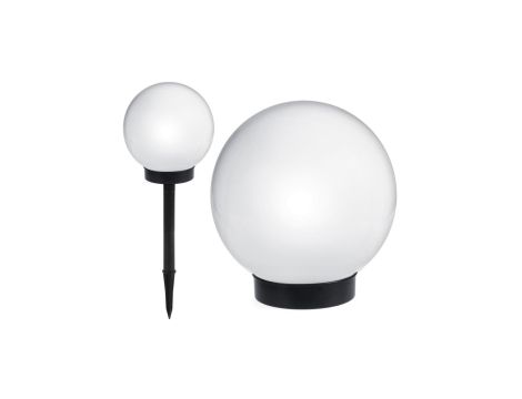 Solarna lampa wolnostojąca ogrodowa - kula 20x20x53cm, bialy LED GB123