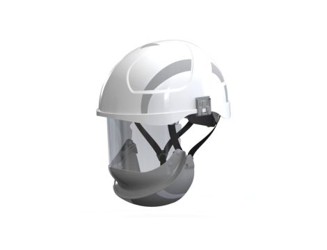 HUBIX SECRA H058S F113.WSE2 Biały hełm elektroizolacyjny, osłona twarzy klasy 2 Box-test, do 20 kV AC / 1,5 kV DC