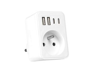 Rozgałęźnik sieciowy 1 gniazdo + 2x USB-A + 2x USB-C VA0375 Vayox