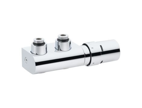 Danfoss Zestawy VHX (X-tra Collection), VHX-DUO, RAX, Kątowy, podwójne połączenie 50 mm, Chrom - 013G4279