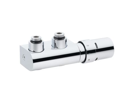 Danfoss Zestawy VHX (X-tra Collection), VHX-DUO, RTX, Kątowy, podwójne połączenie 50 mm, Chrom - 013G4379