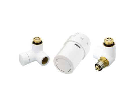 Danfoss Zestawy RAX Design, Czujnik montowany po prawej, RAX, Biały RAL 9016 - 013G4007