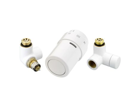 Danfoss Zestawy RAX Design, Czujnik montowany po lewej, RAX, Biały RAL 9016 - 013G4008